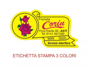 Etichette adesive per fioristi, fiorai e vivaisti (mm 52X29)  (cod.10G)